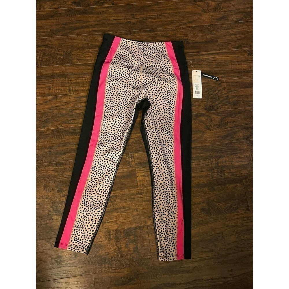 Nanette Lepore Play Printed Colorblock Compression Leggings Size medium